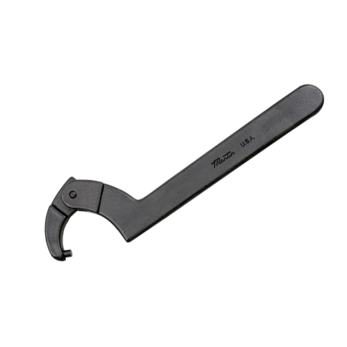 474 Martin 2" to 4-3/4" SAE Black Oxide Adjustable Hook Spanner Wrench 